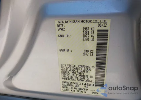 2013 Nissan Altima 3.5 Sv из США, поврежденный, VIN 1N4BL3APXDC114689